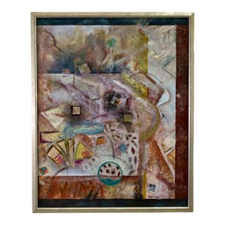 Marlene Healey Abstract Art Oil Painting - Fractured Time For Sale