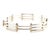 A distinctive vintage Tiffany & Co. Gate Link bracelet combining sterling silver with 18ct yellow gold, featuring a...