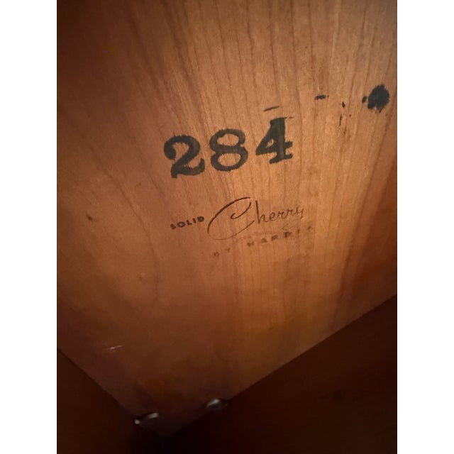 1960s Harden Furniture Solid Cherry Drop Leaf Napkin Table For Sale - Image 9 of 9