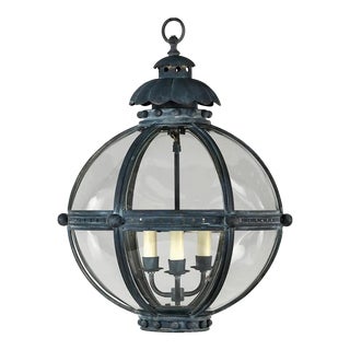 Globe Lantern in Zinc Finish - Small For Sale