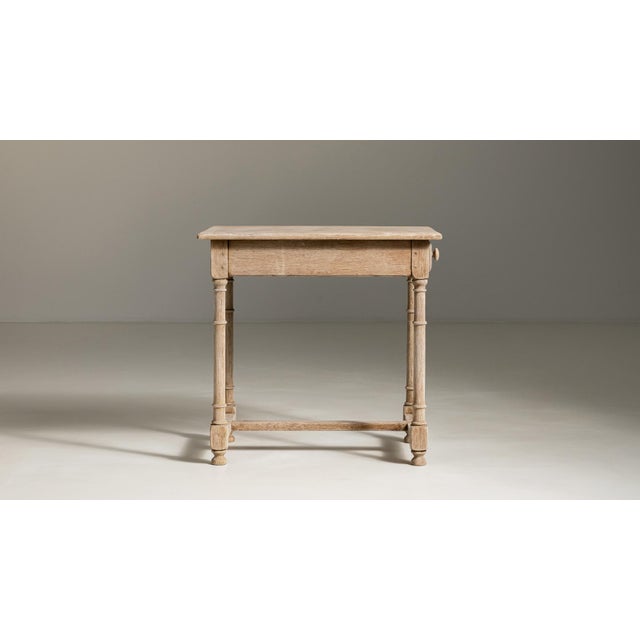 Oak Side Table With Single Drawer