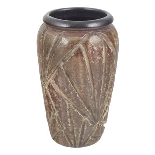 Vintage Relief-Decorated Stoneware Vase by Ingrid Atterberg for Upsala-Ekeby, 1960s For Sale
