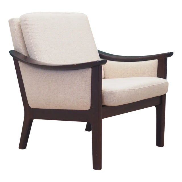 Danish Beige Armchair, 1970s For Sale
