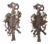 Louis XIV Silver and Wood Wall Lights, Set of 2 For Sale