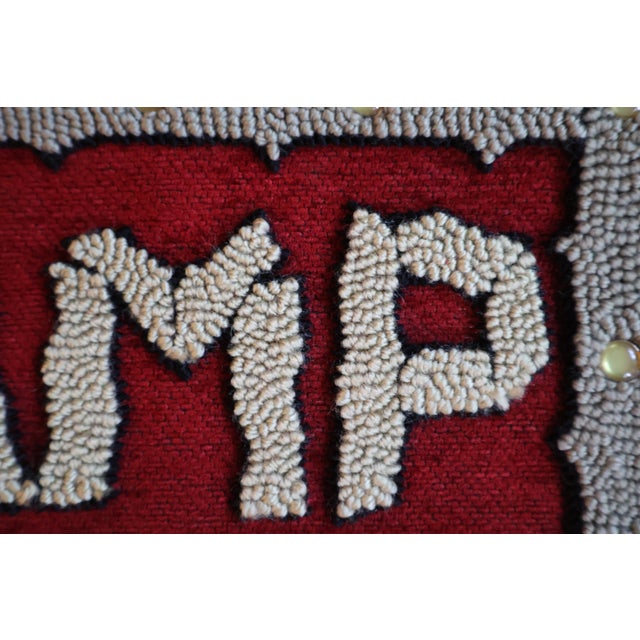 Vintage Judi Boisson 2003 “Camp Canoe” Hand-Hooked Pillow Cover—Unused For Sale - Image 13 of 18