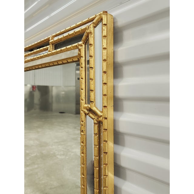 1990s Vintage Italian Giltwood Mirror For Sale - Image 5 of 11