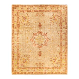 Mogul Hand Knotted Area Rug, Yellow - 9' 4" x 11' 8" For Sale