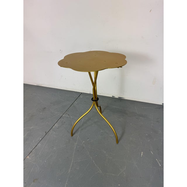 Gold Vintage Italian Cipango High Side Table by Emaf Progetti for Zanotta, 1980s For Sale - Image 8 of 10