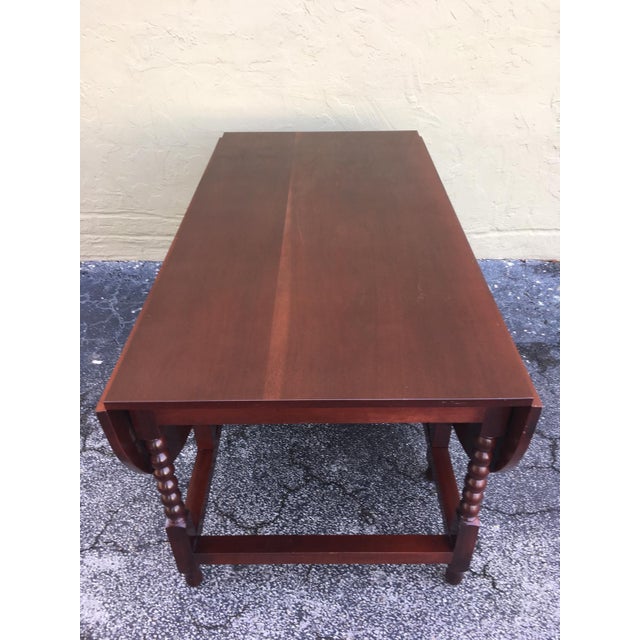 American Sheraton Cherry Acanthus Carved Drop-Leaf Table, Circa 1820 For Sale - Image 10 of 12