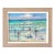 Beach Day Along the Shore, Original Framed Oil Painting on Canvas, by J. Morgan For Sale
