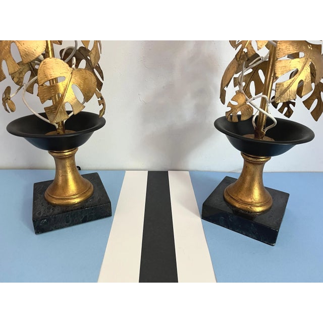 Italian Topiary Lamps & Shades - A Pair For Sale - Image 12 of 18