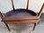 Brown Pair of Antique Federal Style Mahogany Demilune Consoler Tables For Sale - Image 8 of 17