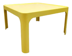 Vintage Space Age Style Yellow Coffee Table by Preben Fabricius