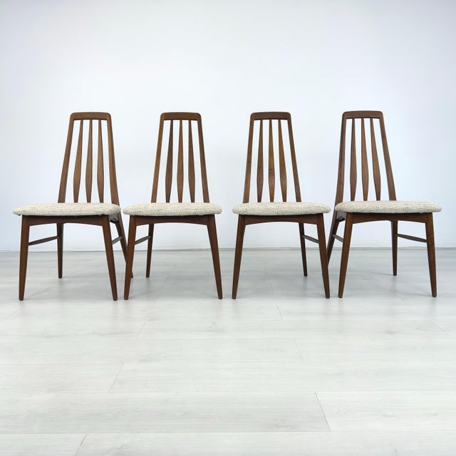 Mid-Century Modern Niels Koefoed Eva Dining Chairs - Set of 4 For Sale - Image 3 of 15