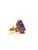 Bochic "Capri" Vintage Amethyst & Diamond Ring Set In 18K Gold & Silver For Sale - Image 18 of 18
