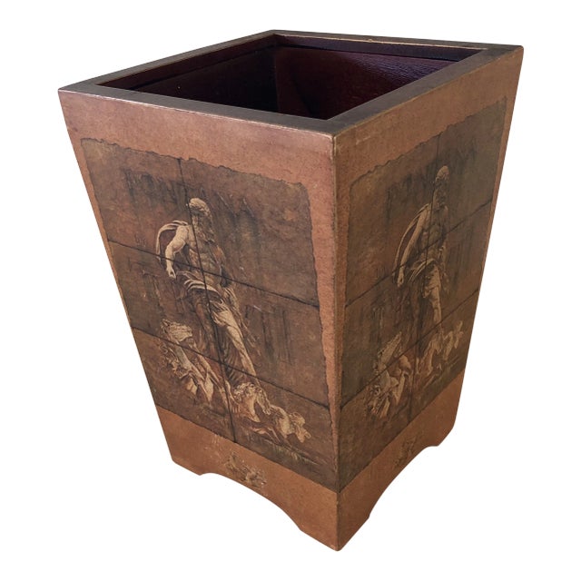 Vintage Florentine Waste Basket For Sale