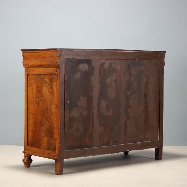 19th Century Carlo X Walnut Chest of Drawers, Italy For Sale - Image 9 of 10