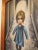 Mid 20th Century Big Eye Girl Painting in the Style of Margaret Keane For Sale - Image 5 of 12