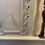 Vintage China Cabinet Painted Gray W Natural Dark Wood Carvings Interior Storage Scandinavian Design For Sale In Philadelphia - Image 6 of 12