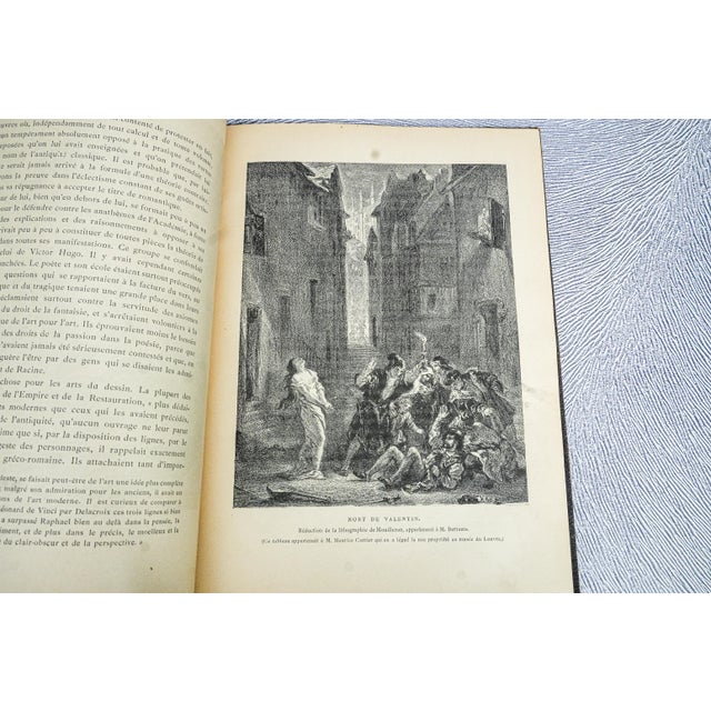 Unusual Paris France Presention Antique Leather Art Book Eugène Delacroix French Illustration Engraving For Sale - Image 11 of 13