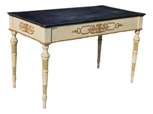 Louis XVI Empire Style Lacquered and Gilded Console Table, 1900