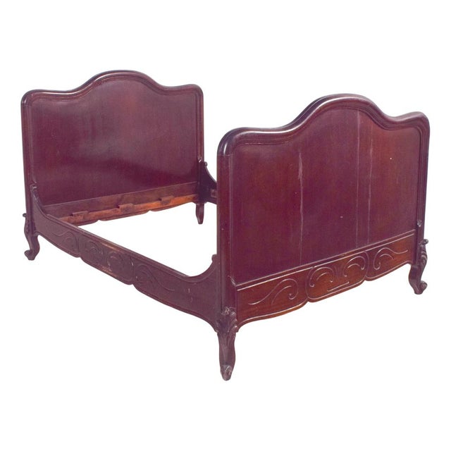 Louis XV French Bed in Mahogany, 1890 For Sale - Image 10 of 10