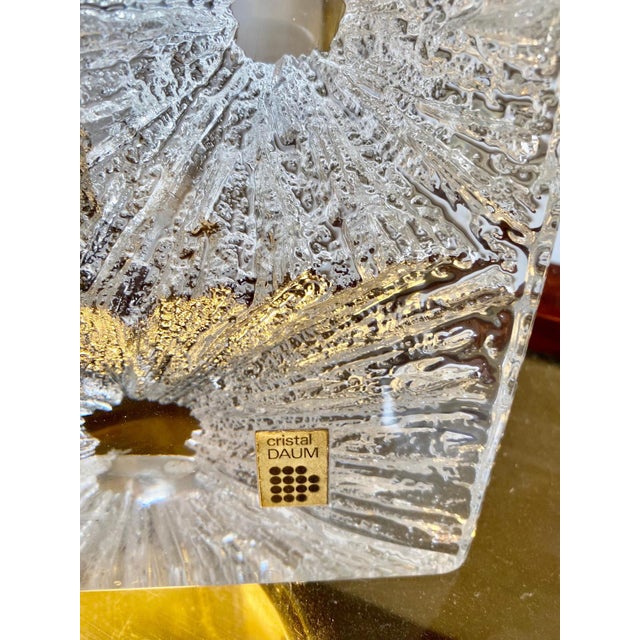 Crystal Table Clock from Daum, France, 1950s For Sale - Image 6 of 8