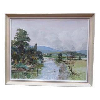 Walter Leslie Fenner, Downland View, 1960s, Oil on Board For Sale