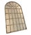 2000 - 2009 Vintage Arched Iron Windowpane Wall Mirror – White-Washed Gray For Sale - Image 5 of 12