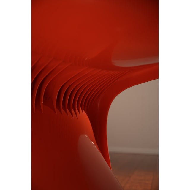 Vintage Herman Miller Verner Panton Chairs in Orange — Set of 3 For Sale In Austin - Image 6 of 7