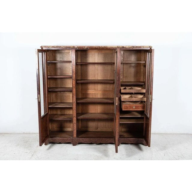 19th Century French Walnut Armoire or Bookcase For Sale - Image 13 of 17