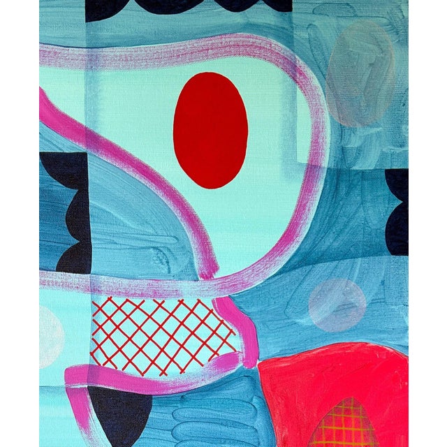 Max Manning “Untitled (CVS276)” Contemporary Blue, Pink & Yellow Geometric Abstract Painting, 2024 For Sale - Image 4 of 8