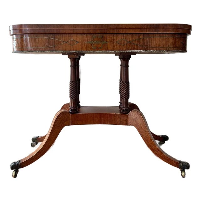 c. 1840-1860 Duncan Phyfe Style Flip Top Game Table For Sale