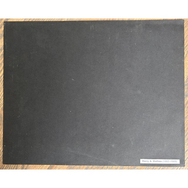 Vintage Impressionist Landscape Small Painting Harry Mathes For Sale - Image 4 of 5