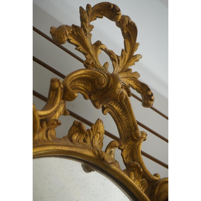 Glass Pair Mirror Fair Colonial Williamsburg Oval Looking Glass Mirrors For Sale - Image 7 of 12