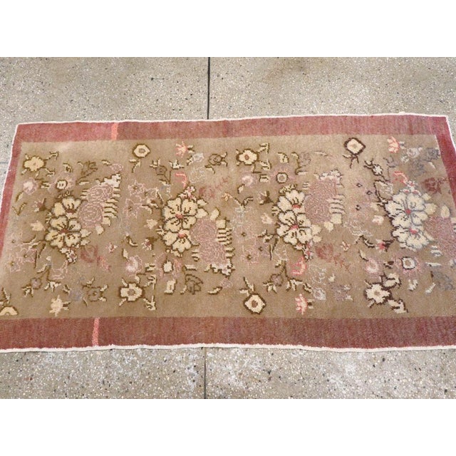 Mid 20th Century Galerie Shabab Collection Mid-20th Century Turkish Anatolian Throw Rug For Sale - Image 5 of 6