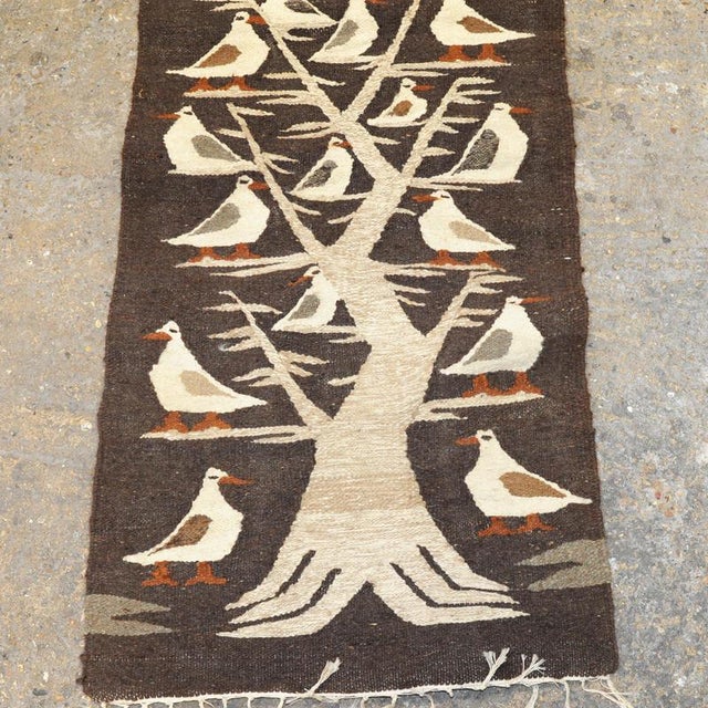 Textile Egyptian Handwoven Wool Tapestry by Ramses Wissa Wassef, 1980s For Sale - Image 7 of 8