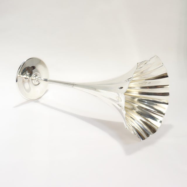 Antique 11" Tiffany & Co. Gilt Sterling Silver Floriform Trumpet Flower Vase For Sale - Image 9 of 15