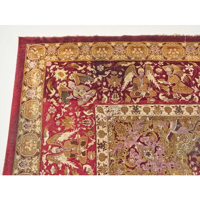 Antique 18th Century Tabriz Rug For Sale - Image 4 of 10