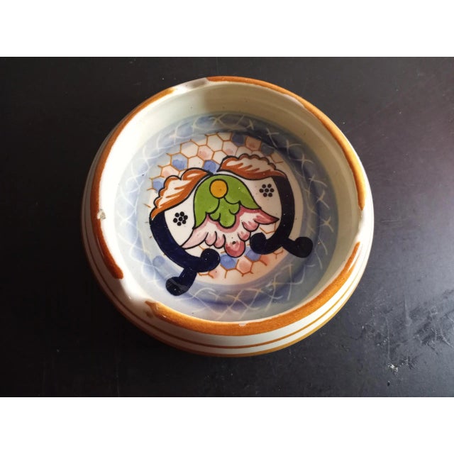 This is an EXQUISITE Mexican Tonala 4.5" Round Ashtray. Procured at auction BOX 17