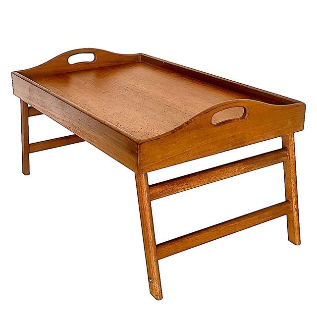 1970s Teak Wood Folding Bed/Lap Tray For Sale In Miami - Image 6 of 12