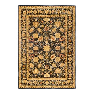 Mogul, One-of-a-Kind Hand-Knotted Area Rug - Black, 6' 2" x 8' 10" For Sale