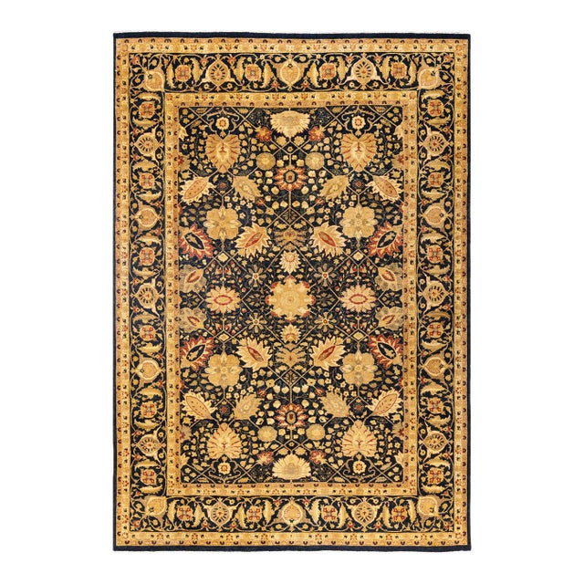 Mogul, One-of-a-Kind Hand-Knotted Area Rug - Black, 6' 2" x 8' 10" For Sale