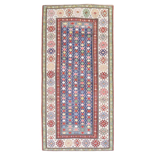 Caucasian Kuba Small Antique Runner For Sale - Image 15 of 18