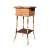 Antique Two Tier Cane and Scorched Bamboo Tiger Wood Side Table With Storage Top For Sale