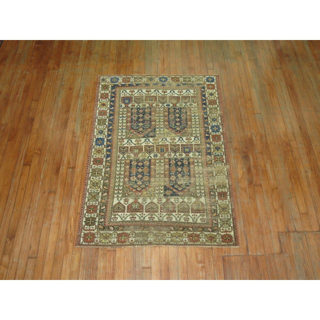 19th Century Caucasian Rug - 3'7" x 5'2" For Sale - Image 4 of 9