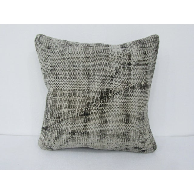 Turkish Gray Overdyed Pillow Cover For Sale - Image 4 of 4