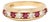 0.69 CTW Ruby & Diamond Band Ring, 18k Yellow Gold, Ring Size 5.5, Stackable For Sale