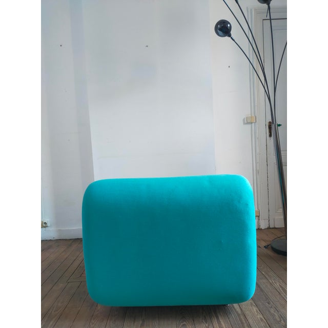 Blue Armchair by Henri Etienne Martin, 1960s For Sale - Image 9 of 10