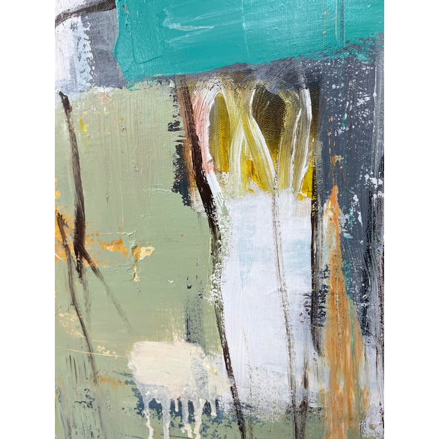 Blue Contemporary Abstract Original Oil Painting For Sale - Image 8 of 10